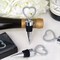 10 Silver Diamond Rhinestones Heart Wine Bottle Stopper Wedding Gift Favors